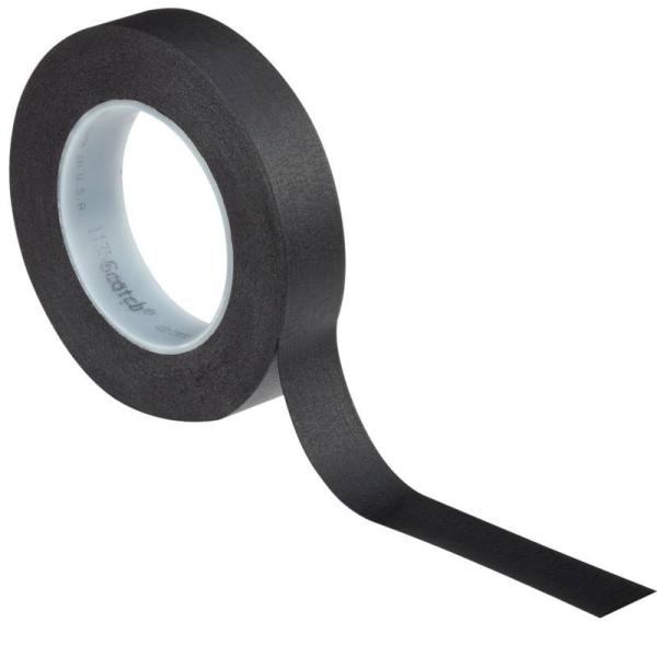 3M™ Papierklebeband 235, Schwarz, 12 mm x 55 m