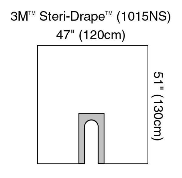 3M™ Steri-Drape™ Schlitztuch mit Klebezone, 1015NS
