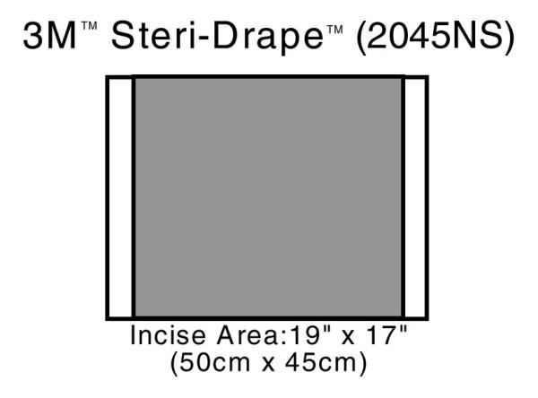 3M™ Steri-Drape™ 2 Inzisionsfolie, 2045NS, Inzisionsbereich 50 cm x 45 cm