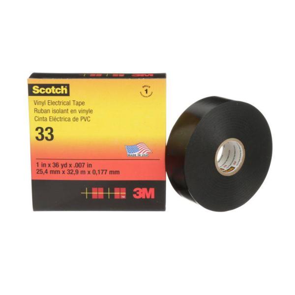 Scotch® 33 Vinyl Elektro-Isolierband, Schwarz, 38 mm x 33 m, 0.18 mm