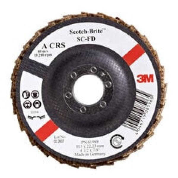 Scotch-Brite™ Fächervliesscheibe SC-FD mit Fiberunterlage, rot, 115 mm x 22 mm, A MED
