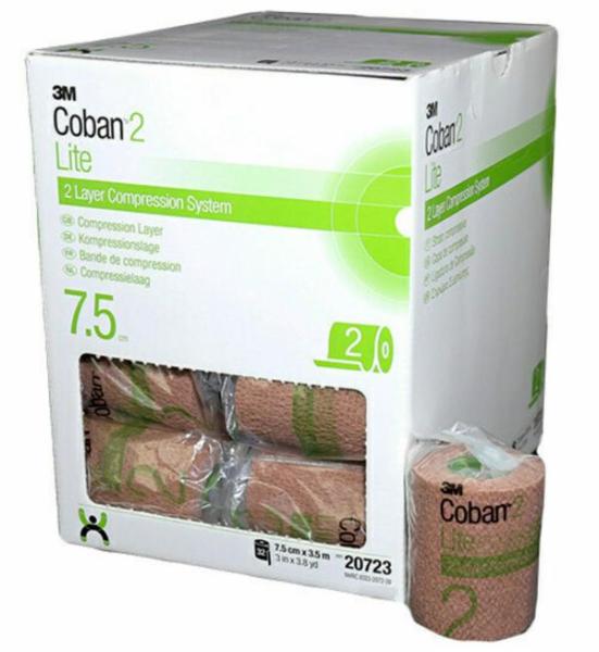 3M™ Coban™ 2 Lite Kompressionslage, 20723, 7,5 cm x 3,5 m, 32 / Packung