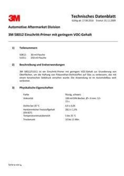 3M™ 1K Scheibenkleber Kartusche, 310ml, 058015