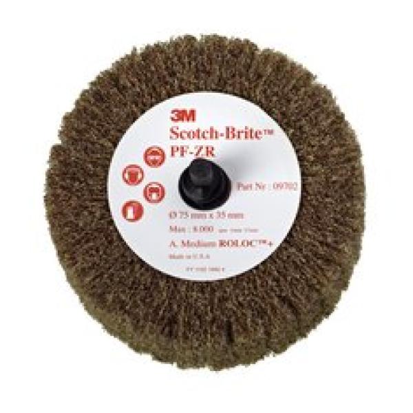 Scotch-Brite™ Roloc™ Lamellenbürste PF-ZR, braun, 63 mm x 32 mm, A MED