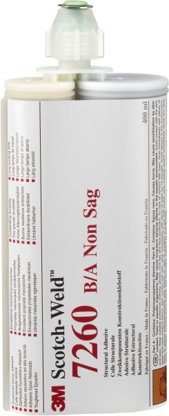 3M™ Scotch-Weld™ 2-Komponenten-Konstruktionsklebstoff auf Epoxidharzbasis 7260NS, Grau, Teil B/A , 400 ml