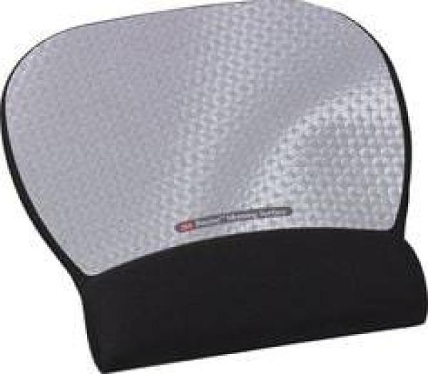 3M™ Handgelenkauflage MW311MX, 22,1 x 23,4 x 2,0 cm, schwarz, Silber, 1 Stück