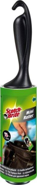 Scotch-Brite™ Mini-Fusselroller Travel 836R MINI-30EUC, farbl. assort. schwarz/lila/orange/pink, 1 Stück à 30 Blatt
