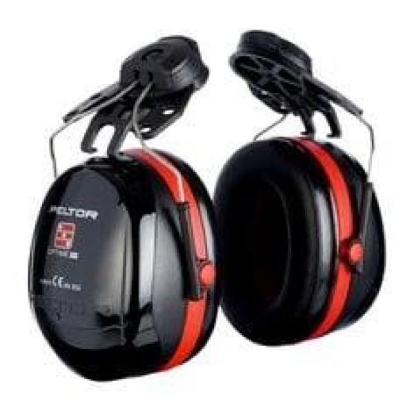 3M™ PELTOR™ Optime™ III Kapselgehörschützer, 34 dB, schwarz/rot, Helmbefestigung, H540P3H-413-SV
