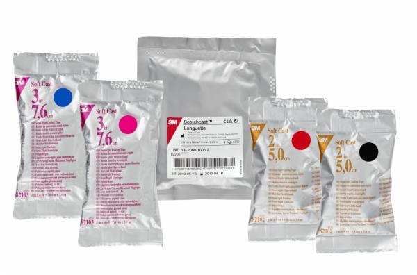 3M™  Scotchcast™ Soft Cast semi-rigider Stützverband, 82102A, schwarz, 5,0 cm x 3,6 m, 10 Rollen/Packung