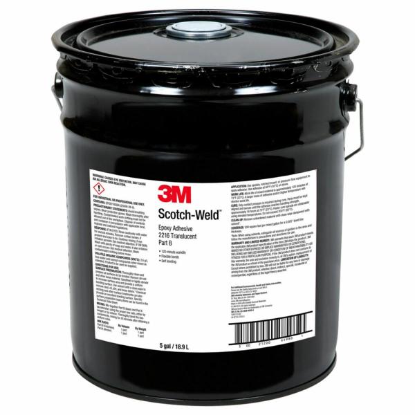 3M™ Scotch-Weld™ 2-Komponenten-Konstruktionsklebstoff auf Epoxidharzbasis 2216, Translucent, Part B, 18.9 L