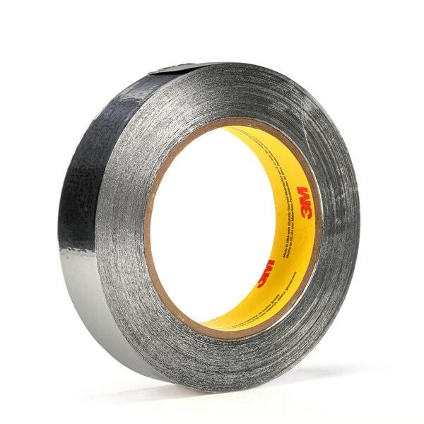 3M™ Aluminum Foil Tape 34383, Silver, 1 in x 60 yd, 4.5 mil, 36 rolls per case