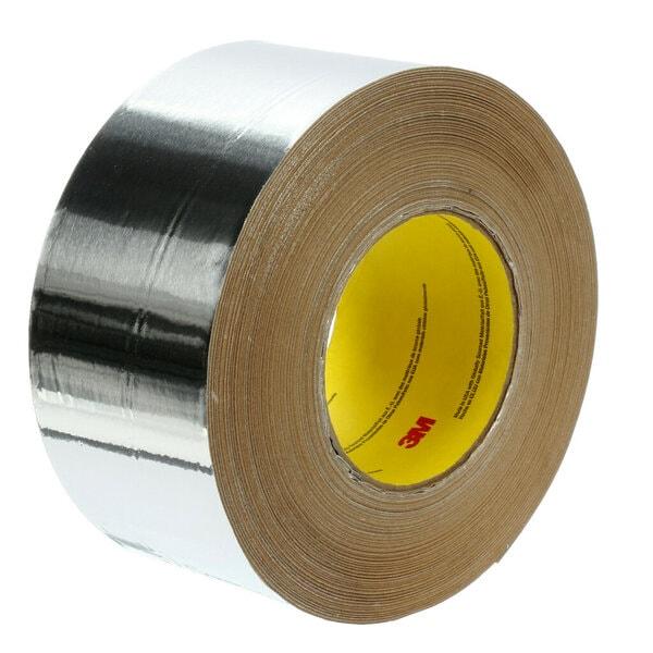 3M™ Venture Tape™ Aluminum Foil Tape 1521CW, Silver, 72 mm x 91.4 m, 2.8 mil, 8 rolls per case