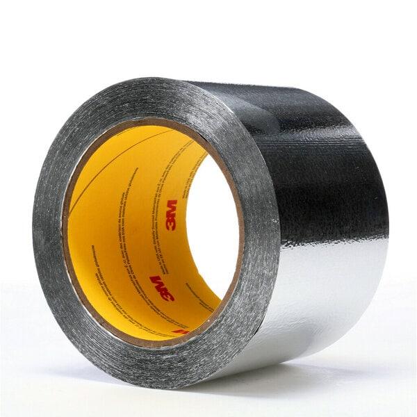 3M™ Aluminum Foil Tape 4380, Silver, 48 1/4 in x 250 yd with 6 in tab, 1 roll per case