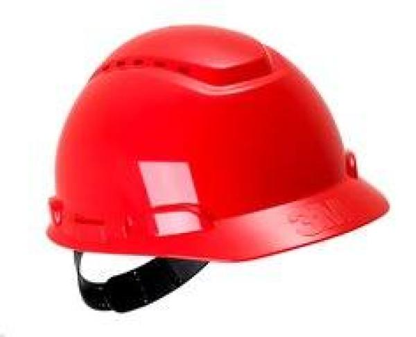 3M™ Schutzhelm H700-Serie H700CR in Rot, belüftet, mit Pinlock und Kunststoffschweißband