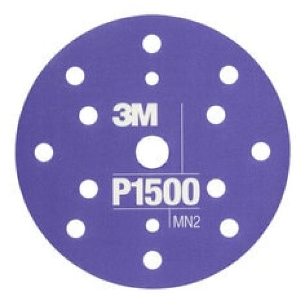 3M™ Hookit™ Flexible Schleifscheibe 270J, 150 mm, 15-fach gelocht, P1500, 34423