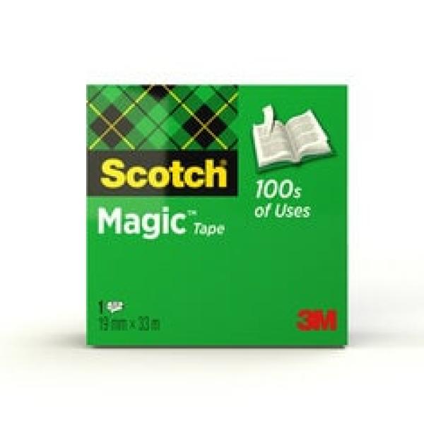 Scotch® Magic™ Unsichtbares Klebeband, 1 Rolle, 19 mm x 33 m