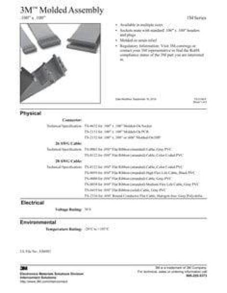 3M™ 1M1620-010-3365-001.97-00-AB-20-0, MO Kabelgarnitur, 20-pol, 87-Serie, 2,54 mm, Beige, 50 mm