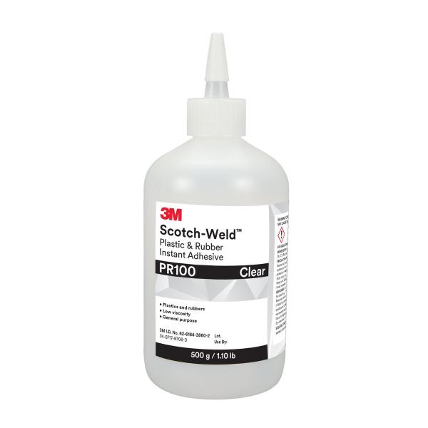 3M™ Scotch-Weld™ Cyanacrylat-Klebstoff für Kunststoffe und Elastomere PR100, Transparent, 50 g