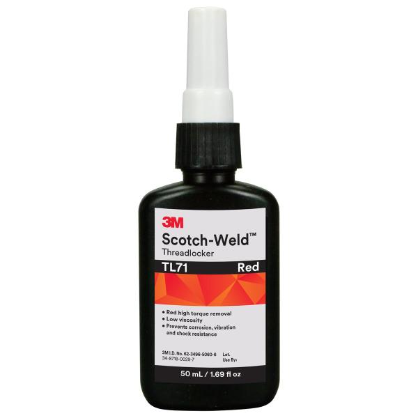 3M™ Scotch-Weld™ Anaerober Klebstoff zur Schraubensicherung TL71, Rot, 50 ml