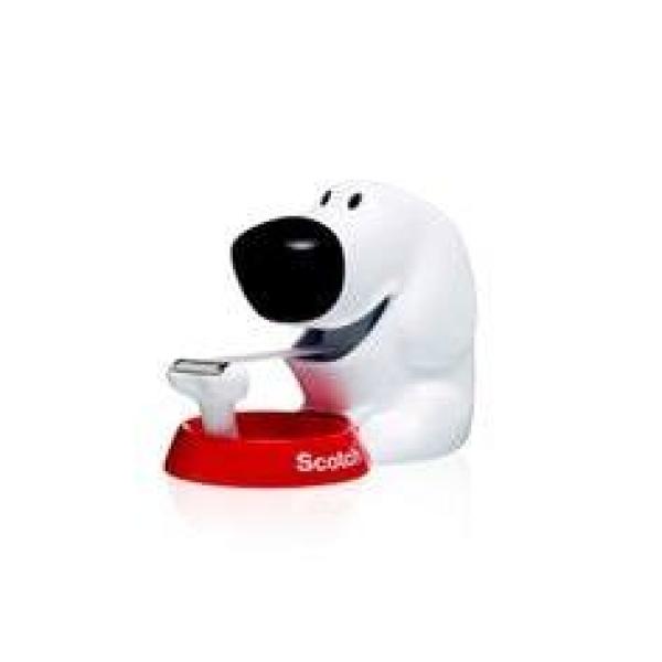 Scotch™ Tischabroller im Hunde Design C31 + Scotch® Magic™ unsichtbares Klebeband, 19 mm x 8,89 m, 1 Rolle/Packung
