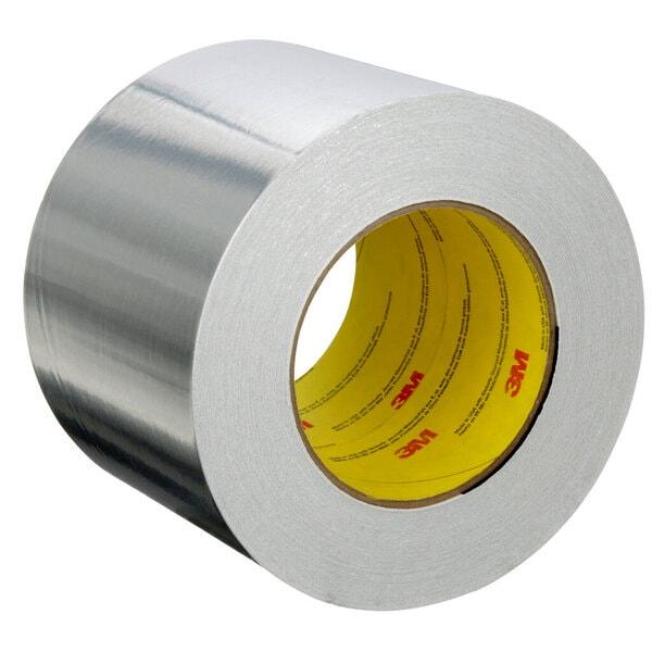 3M™ Aluminum Foil Tape 2C120, Silver, 99 mm x 45.7 m, 1.8 mil, 12 rolls per case
