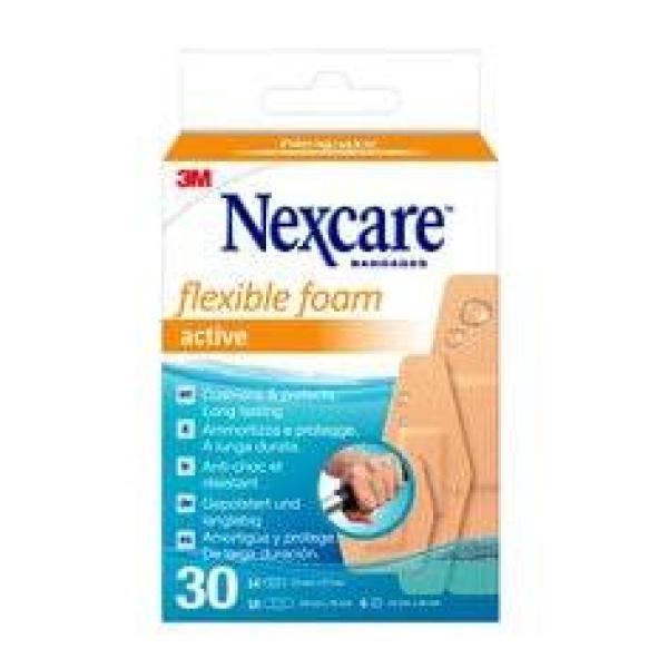 Nexcare™ Flexible Foam Active Pflaster, assortiert, 30/Packung