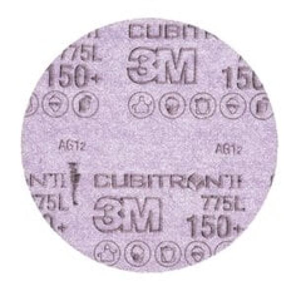 3M™ Cubitron™ II Hookit™ Filmscheibe 775L, 125 mm, 150+, ungelocht