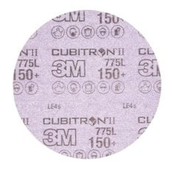 3M™ Cubitron™ II Hookit™ Filmscheibe 775L, 150 mm, 150+, ungelocht