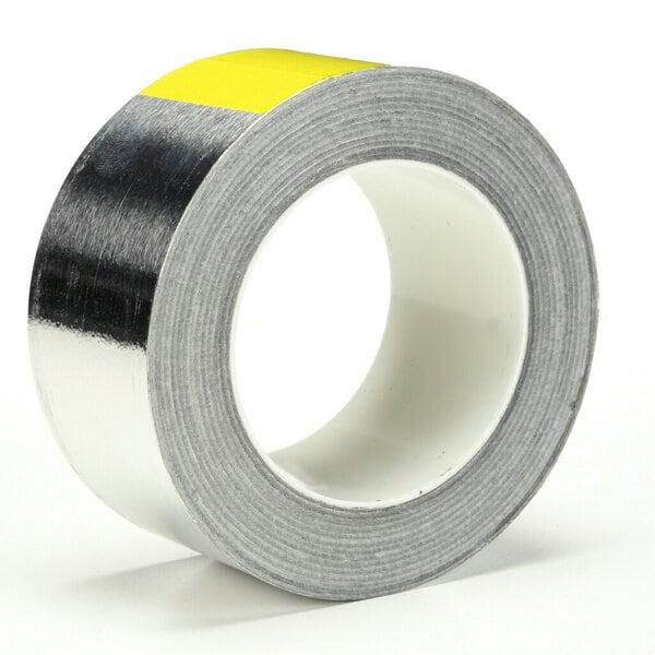 3M™ Conductive Aluminum Foil Tape 3302, Silver, 2 in x 36 yd, 3.5 mil, 24 rolls per case