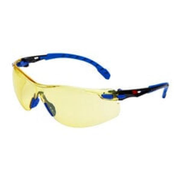 3M™ Solus™ 1000 Schutzbrille, blau/schwarzer Rahmen, Scotchgard™ Anti-Fog-/Antikratz-Beschichtung (K&N), gelbe Scheibe, S1103SGAF-EU, 20 pro Packung
