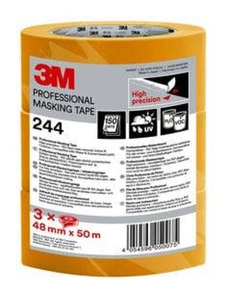 3M™ Super Malerabdeckband 244, 48 mm x 50 m, 3 Rollen/Packung