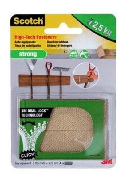 Scotch™ Strong Verschlüsse, 2 Sets à 2 Strips, transparent, 25 mm x 75 mm
