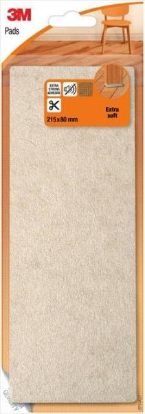 3M™ Extra-Soft Wool Felt Pads 1 Sheet Beige 215 mm x 80 mm