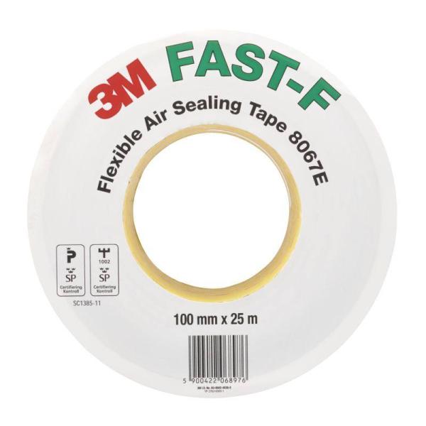 3M™ Flexibles Dehnbares Dichtband mit geteiltem Schutzpapier 8067E FAST-F, Braun, 100 mm x 25 m, 0.25 mm, 50/50 Split