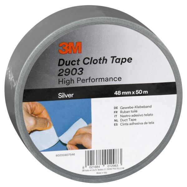 3M™ Universelles Gewebeklebeband 2903, Schwarz, 1350 mm x 50 m