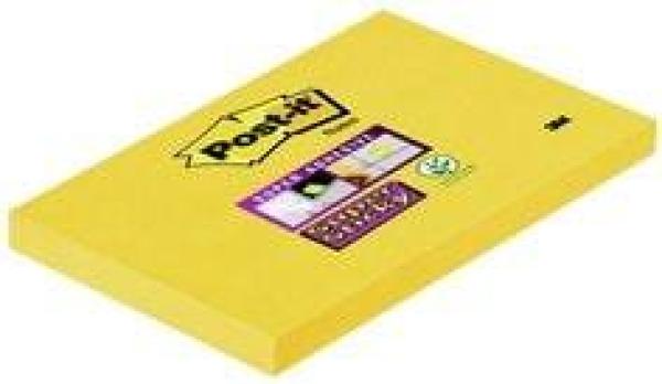 Post-it® Super Sticky Notes 655-S, 127 x 76 mm, narzissengelb, 1 Block à 90 Blatt
