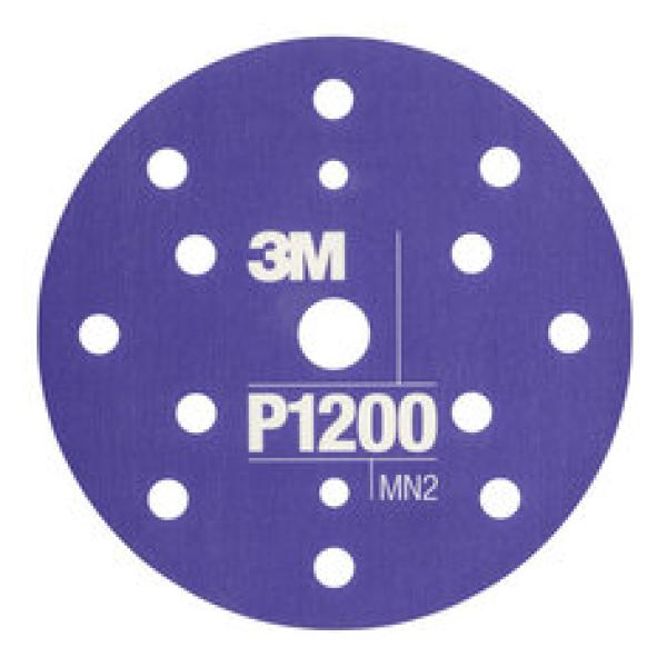 3M™ Hookit™ Flexible Schleifscheibe 270J, 150 mm, 15-fach gelocht, P1200, 34422