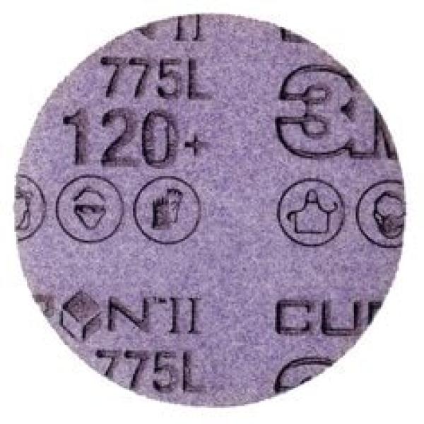 3M™ Cubitron™ II Hookit™ Filmscheibe 775L, 75 mm, 120+, ungelocht
