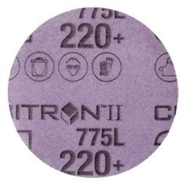 3M™ Cubitron™ II Hookit™ Filmscheibe 775L, 75 mm, 220+, ungelocht