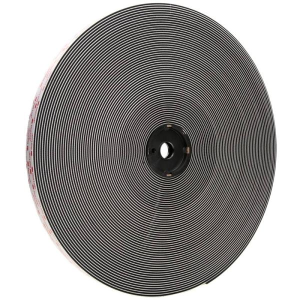 3M™ Dual Lock™ Flexibler Druckverschluss SJ3551, Schwarz, 12 mm x 45.7 m, 5.7 mm, 62 Köpfe/cm², Außenbereich