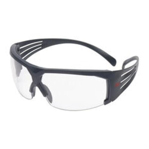 3M™ SecureFit™ 600 Schutzbrille, graue Bügel, Scotchgard™ Anti-Fog-/Antikratz-Beschichtung (K&N), transparente Scheibe, SF601SGAF-EU, 20 pro Packung