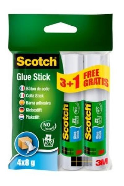 Scotch® Permanent-Klebestift, 3 Stifte + 1 GRATIS, 8 g