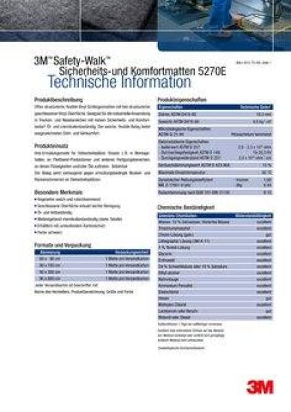 3M™ Safety-Walk™ Stehkomfortmatte 5270E, Schwarz, 914 mm x 3 m, 1 Matte / Karton