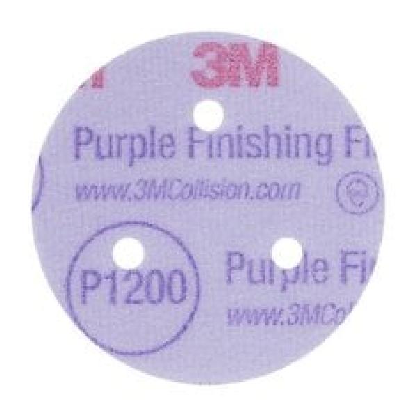3M™ Hookit™ Purple Schleifscheibe 260L, 3-fach gelocht, 76 mm, P1000, 51265