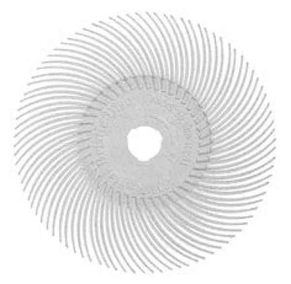 Scotch-Brite™ Radial Bristle Brush RB-ZB, weiß, 76,2 mm x 9,5 mm, P120, Typ C