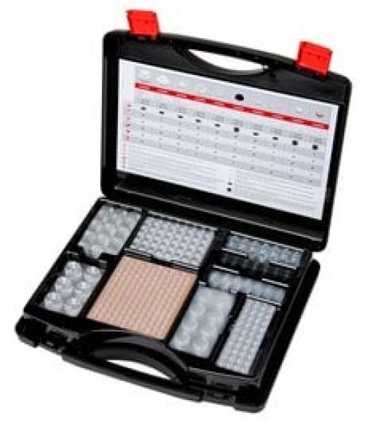 3M™ Bumpon™ Set 017 Elastikpuffer, Koffer mit mehr als 700 Stück, transparent und schwarz