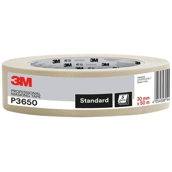 3M™ Malerkreppband P3650, 30 mm x 50 m, 1 Rolle/Packung