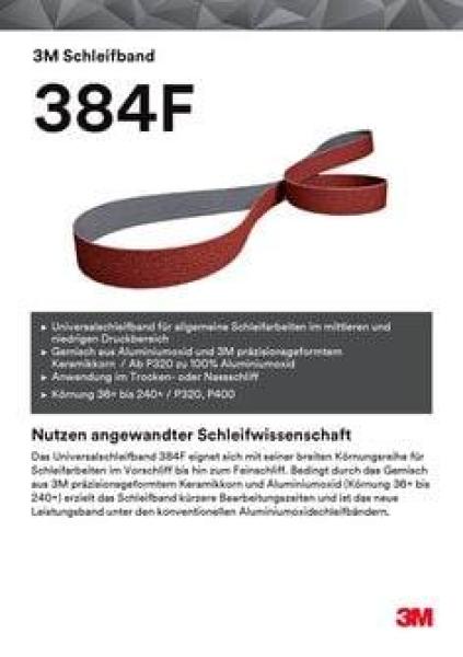 3M™ Gewebeschleifband 384F, 930 mm x 1900 mm, P320, STA
