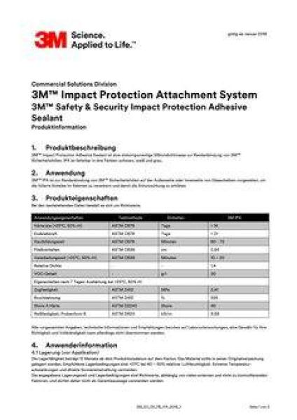 3M™ Impact Protection Adhesive, grau, 600ml, VPE = 16 Stück