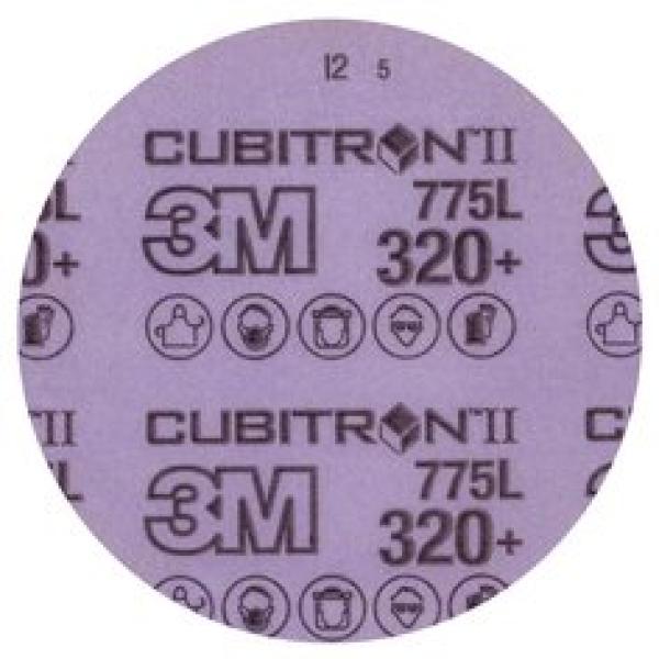3M™ Cubitron™ II Hookit™ Filmscheibe 775L, 125 mm, 320+, ungelocht
